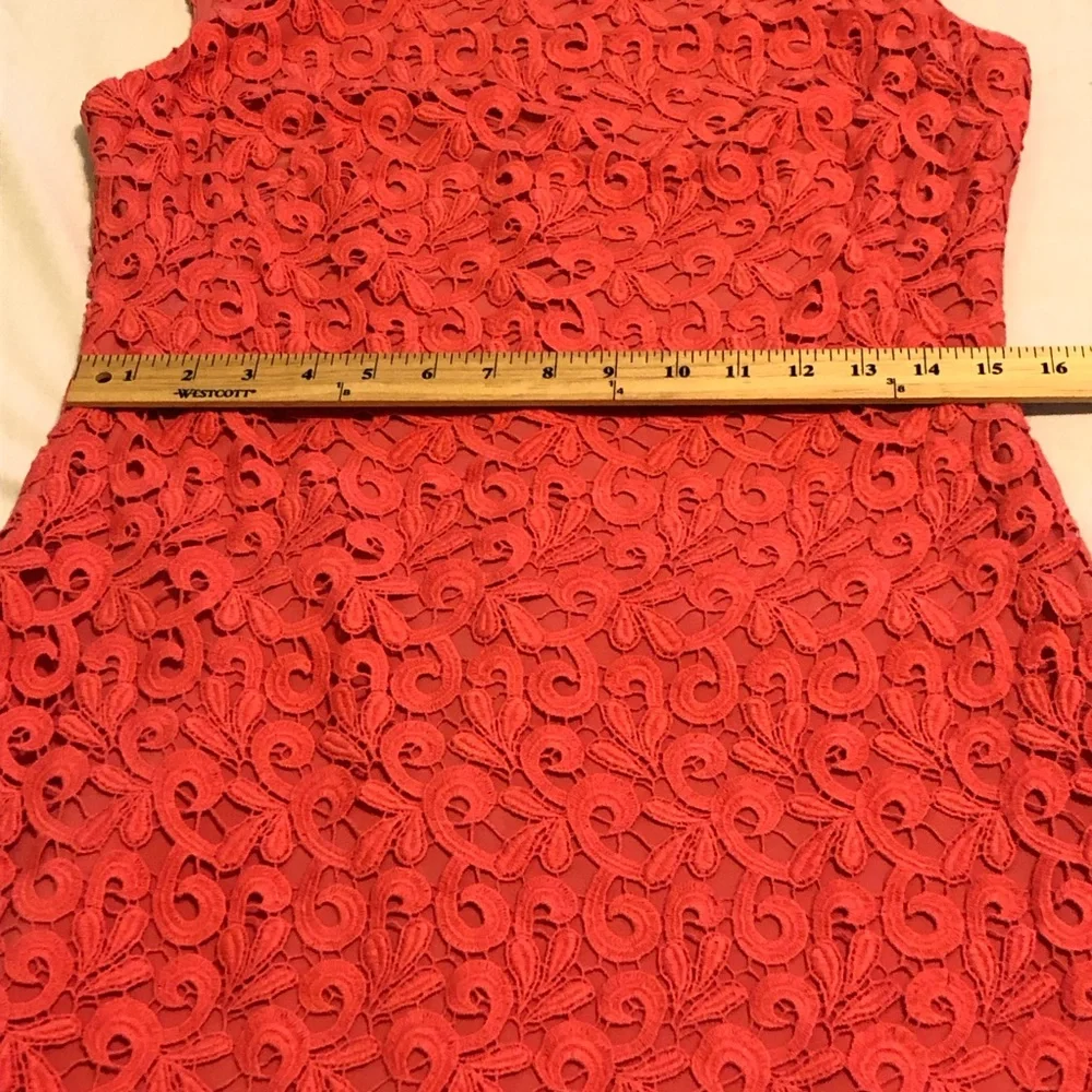 Ralph Lauren Coral Lace Midi Dress; NWT; Size 8 - Picture 4 of 16